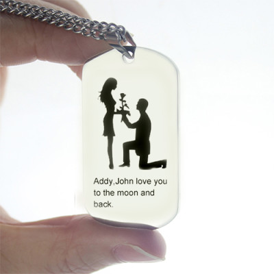 Name Necklace - Marriage Proposal Dog Tag