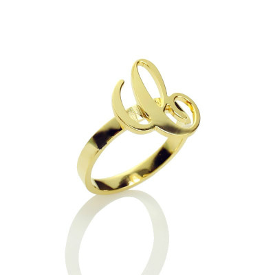 Carrie Initial Letter Ring