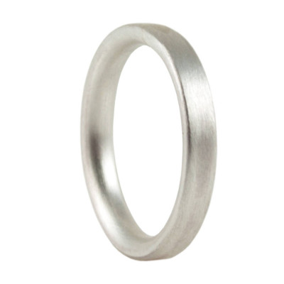 3mm Brushed Matte Flat CourtWedding Ring