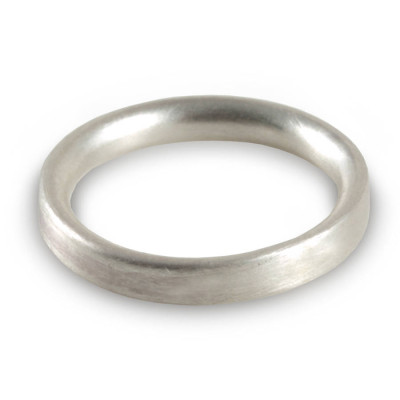 3mm Brushed Matte Flat CourtWedding Ring
