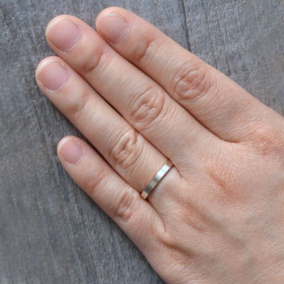 2mm Flat Wedding Band Wedding Ring Stackable