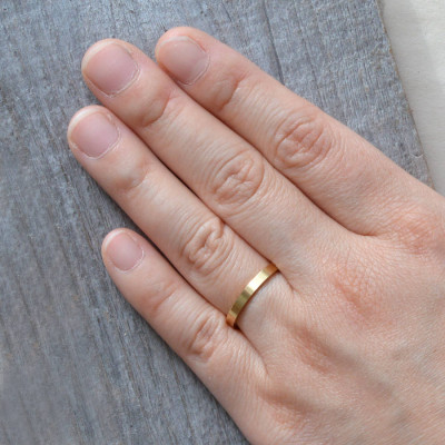 2mm Flat Wedding Band Wedding Ring Stackable