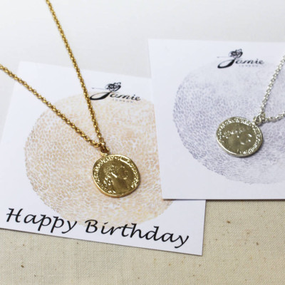 Personalised Necklaces - Coin Necklace