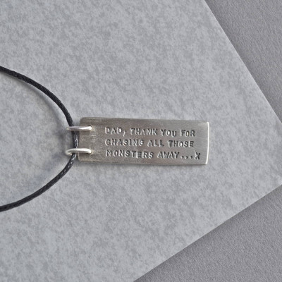 Personalised Necklaces - DadsHidden Message Necklace