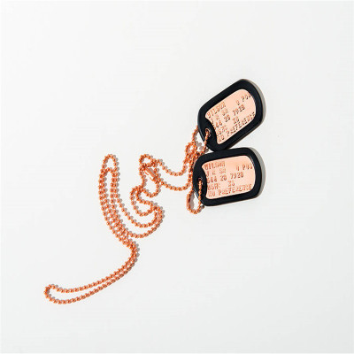 Personalised Necklaces - Copper Dog Tag Necklace
