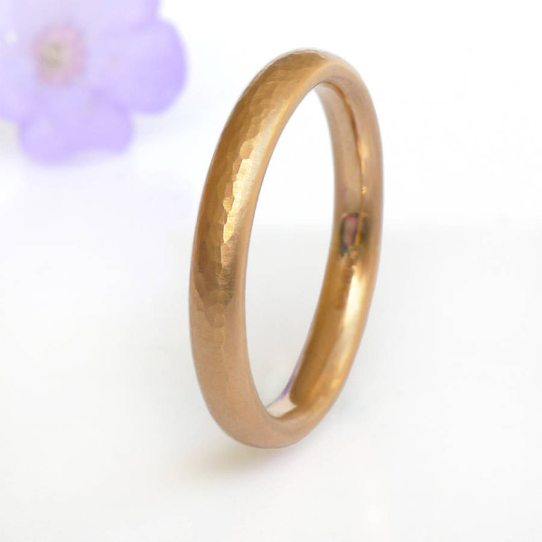 Hammered Comfort Fit Wedding Ring,