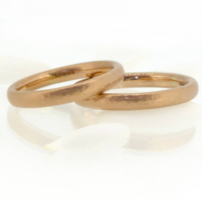Hammered Comfort Fit Wedding Ring,