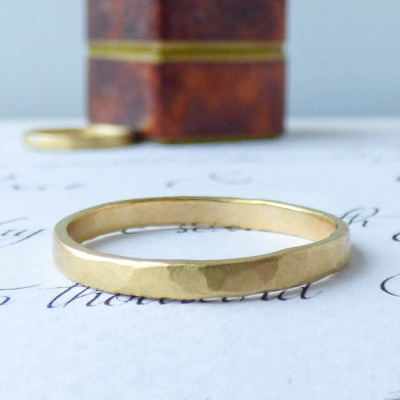 Arturo Hammered Wedding Ring For MenFairtrade