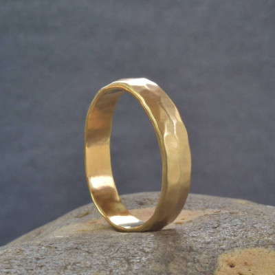 Handmade Hammered Wedding Ring