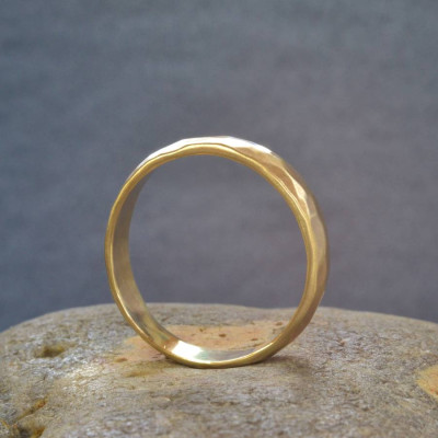 Handmade Hammered Wedding Ring