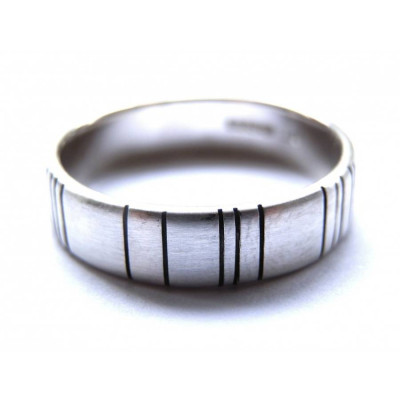 MensBarcode Oxidized Ring
