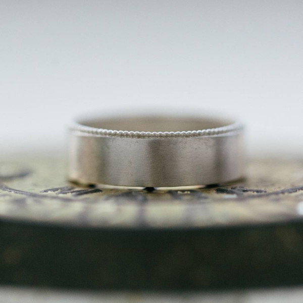 Mens Decorated Wedding Ring