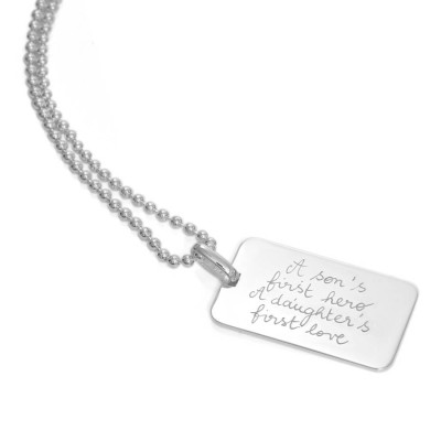 Personalised Necklaces - Mens Dog Tag Chain Necklace