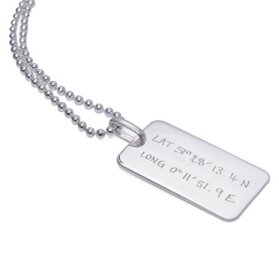 Personalised Necklaces - Mens Dog Tag Chain Necklace