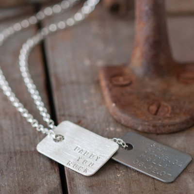 Personalised Necklaces - Mens Tag Necklace