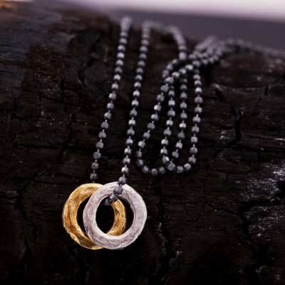 Personalised Necklaces - Mens Mixed Metal Eternity Necklace