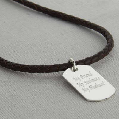 Personalised Necklaces - Polished Dog Tag Necklace