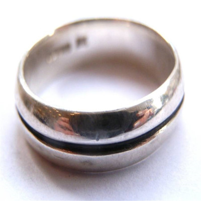 MensOxidized Band Ring