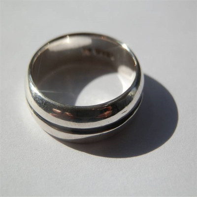 MensOxidized Band Ring