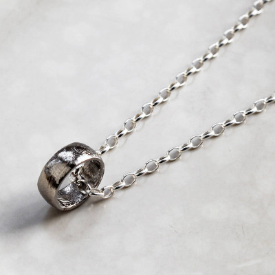 Personalised Necklaces - Meteorite Ring Necklace