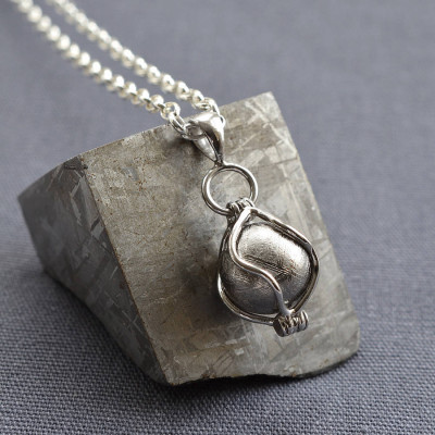 Personalised Necklaces - Meteorite Spinning Orb Necklace