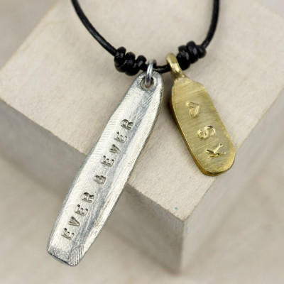 Personalised Necklaces - Mixed Metal Tag Necklace