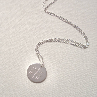 Personalised Necklaces - Engraved Monogram Arrows Necklace