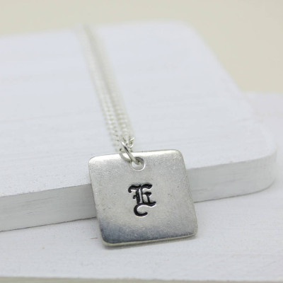 Personalised Necklaces - Old English Style Font Necklace