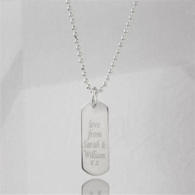Personalised Necklaces - Coordinates Dog Tag Necklace