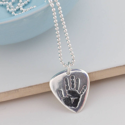 Personalised Necklaces - Mens Hand Or Footprint Necklace