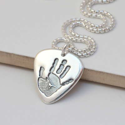 Personalised Necklaces - Mens Hand Or Footprint Necklace
