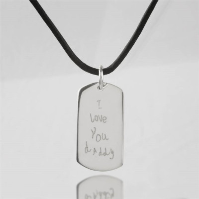 Personalised Necklaces - Message Dog Tag Necklace