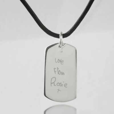 Personalised Necklaces - Message Dog Tag Necklace
