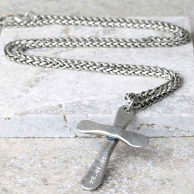 Personalised Necklaces - Mens Antique Cross Necklace