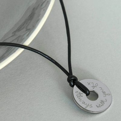 Personalised Necklaces - Mens Open Disc Necklace