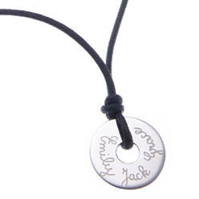 Personalised Necklaces - Mens Open Disc Necklace