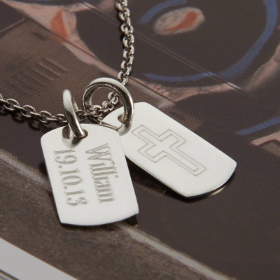 Personalised Necklaces - Double Dog Tag Necklace