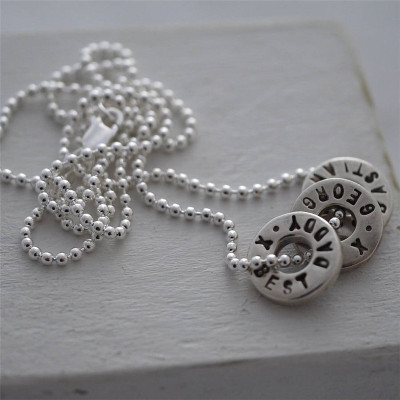 Personalised Necklaces - Washer Necklace