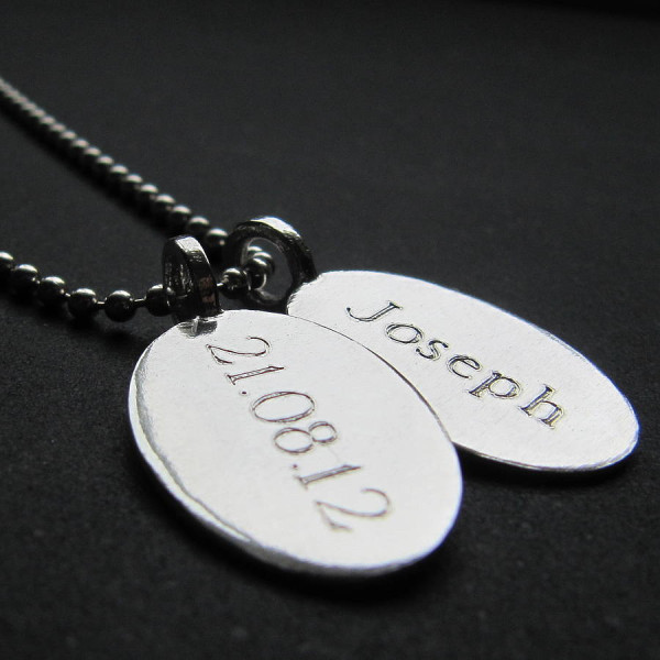 Personalised Necklaces - Tag amp Ball Chain Necklace