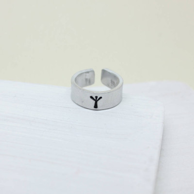 Viking Rune Initial Talisman Ring