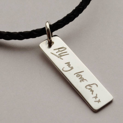 Personalised Necklaces - Your Handwriting Leather Necklace