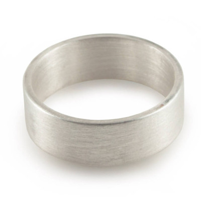 Wedding Band Ring Hand Forged Flat Fit