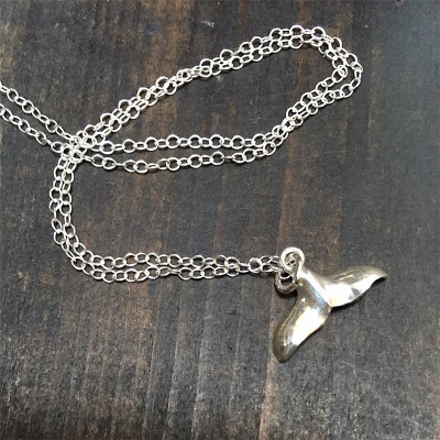 Personalised Necklaces - Whale Tail Pendant Necklace