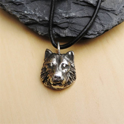 Personalised Necklaces - Wolf Head Necklace