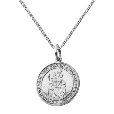 Personalised Necklaces - St Christopher Chunky Round Necklace