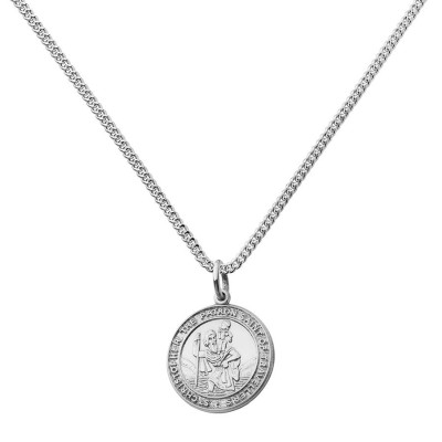 Personalised Necklaces - St Christopher Chunky Round Necklace