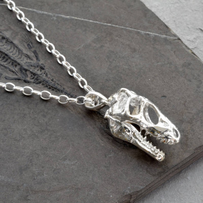 Personalised Necklaces - T Rex Skull Necklace