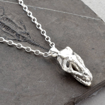 Personalised Necklaces - T Rex Skull Necklace