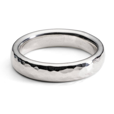 Unisex Hammered Ring