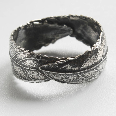 Handmade Woodland UnisexLeaf Ring